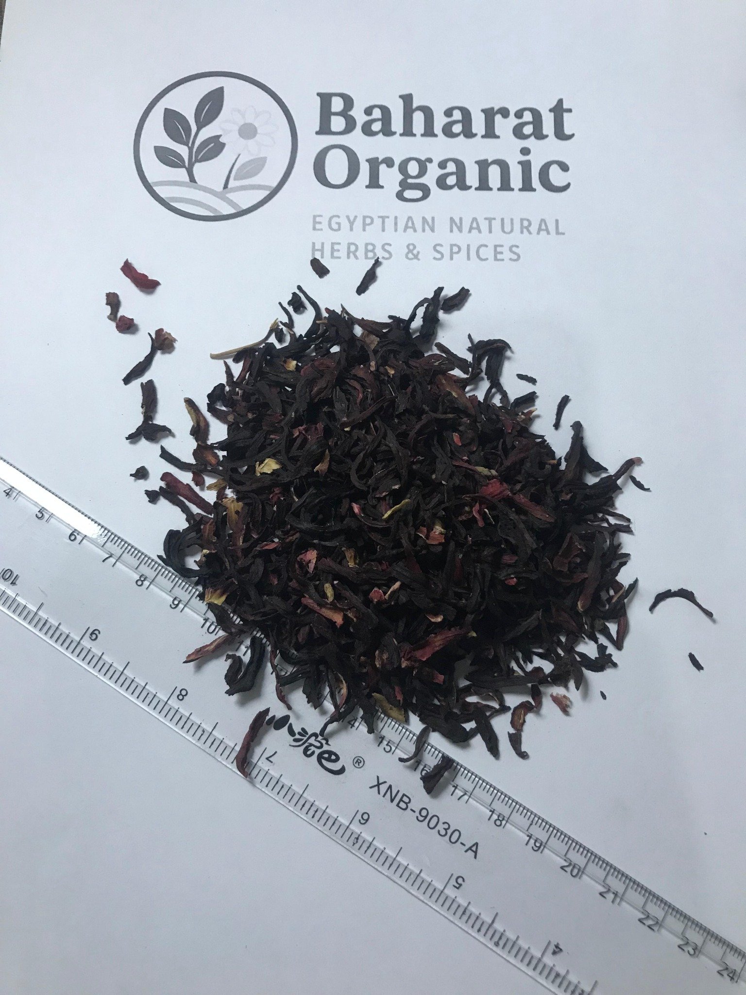 Cut sliced Egyptian hibiscus for tea blends
